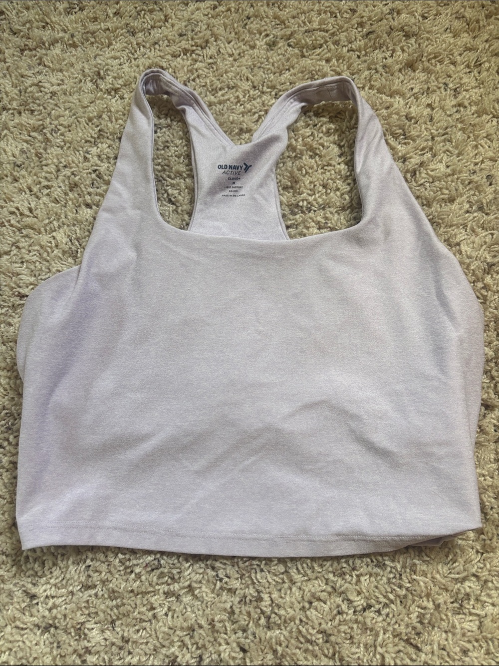 Old Navy Lavender Racerback Sports Bra Crop